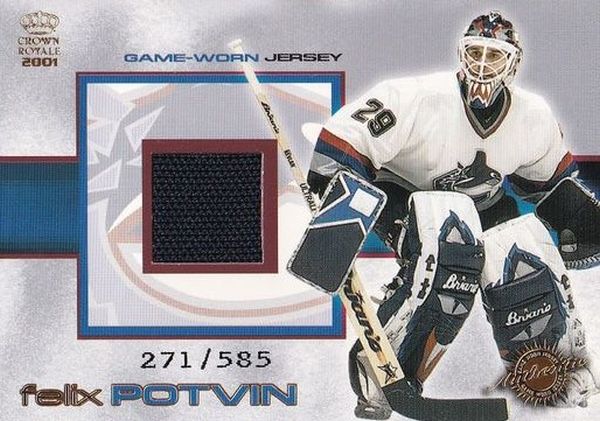 jersey karta FELIX POTVIN 00-01 Crown Royale Game-Worn Jersey /585